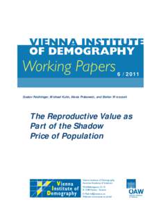The Reproductive Value as Part of the Shadow Price of Population