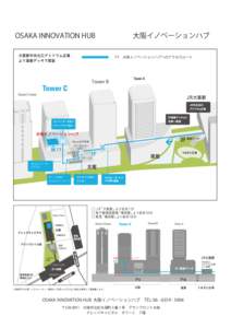OSAKA INNOVATION HUB  大阪イノベーションハブ ７F 大阪イノベーションハブへのアクセスルート  Tower B