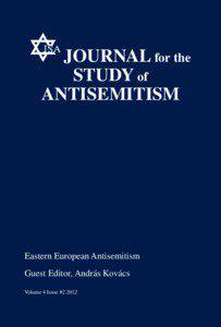 JOURNAL for the STUDY of ANTISEMITISM