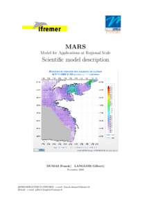 MARS Model for Applications at Regional Scale Scientific model description  DUMAS Franck† LANGLOIS Gilbert‡