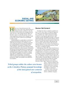 SOCIAL AND ECONOMIC SETTING H  uman use of natural resources in the