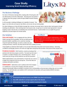 Case Study Improving Retail Marketing Efficiency The Business Challenge Our client is All American Hearing (AAH), a leading seller of hearing aids, with over 300 locations around the United States. They had grown very qu