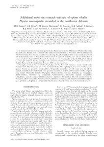 J. Mar. Biol. Ass. U.K[removed]), 82, 501^507 Printed in the United Kingdom