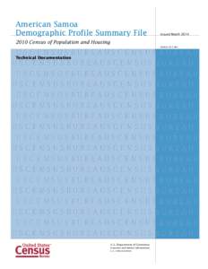 American Samoa Demographic Profile Summary File Issued March[removed]Census of Population and Housing