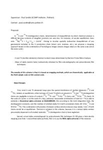 Supervisor : Paul Sardini (IC2MP institute - Poitiers) Contact :  Proposal: 238
