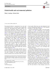 Int J Public Health DOIs00038EDITORIAL  Global health and environmental pollution