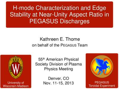 H-mode Characterization and Edge Stability at Near-Unity Aspect Ratio in Pegasus Discharges