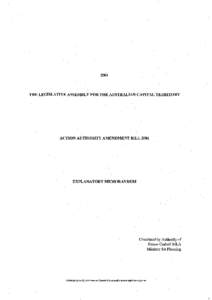 2001  THE LEGISLATIVE ASSEMBLY FOR THE AUSTRALIAN CAPITAL TERRITORY ACTION AUTHORITY AMENDMENT BILL 2001