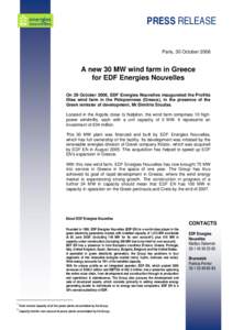 EDF Luminus / Electric power / EDF Energy / Hoosier Wind Farm / Électricité de France / Energy / EDF Energies Nouvelles