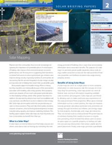    Solar Mapping Solar Briefing P a p • eSolarrBriefing s Papers