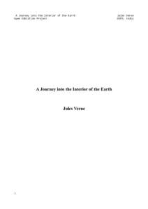 A Journey into the Interior of the Earth Open Education Project A Journey into the Interior of the Earth  Jules Verne