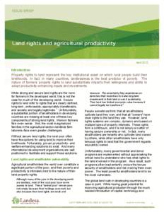 Microsoft Word - Generic issue brief - land rights and agricultural productivity 11 apr 2012 final 3.docx