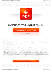 BOOKS ABOUT YAMAHA WAVERUNNER XL 1200 TOP SPEED  Cityhalllosangeles.com YAMAHA WAVERUNNER XL 12...