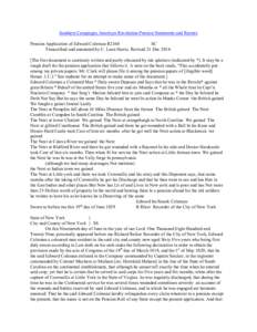 Southern Campaigns American Revolution Pension Statements and Rosters Pension Application of Edward Coleman R2160 SC Transcribed and annotated by C. Leon Harris. Revised 21 Dec[removed]The first document is carelessly wri