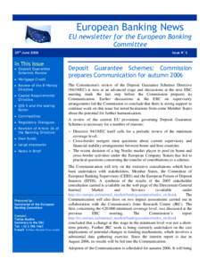 European Banking News - EU Newsletter for the European Banking Committee