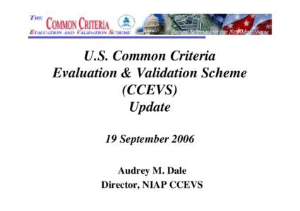 National Information  Assurance Program  Common Criteria Evaluation and Validation Scheme