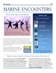 2012  Eye to Eye MARINE ENCOUNTERS Dive into the adventure