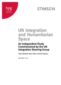 hpg Humanitarian Policy Group UN Integration and Humanitarian