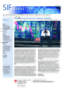 SIFNEWSLETTER  September 2018 News from the State Secretariat for International Financial Matters SIF / Editionwww.sif.admin.ch