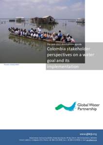 The post-2015 development agenda  ©Sandra Vilardy/UNDP Colombia stakeholder perspectives on a water