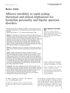Copyright ª Blackwell Munksgaard 2006 Bipolar Disorders 2006: 8: 1–14 BIPOLAR DISORDERS  Review Article