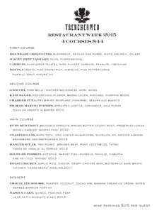 restaurant weekcourses $44 first course brandade croquettes, buckwheat, deviled egg puree, white anchovy, celery wagyu beef tartare, olive, pumpernickel carrots, sunflower falafel, miso pickled carrots, peanuts, 