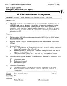 Microsoft Word[removed]ALS Pediatric Nausea Management.doc