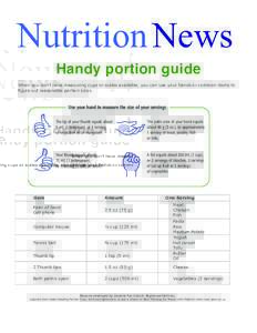 At least 2 different kinds  Nutrition News Meat and alternatives 1 serving