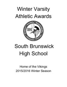    Winter Varsity  Athletic Awards     