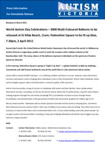 Microsoft Word - Press Information - World Autism Awareness Day 2 April[removed]March 2011