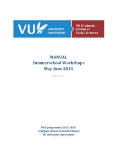 Microsoft Word - DEF Manual VU-GSSS Summerschool workshops 2014.doc.doc
