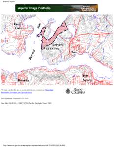 Belcarra Aquifer  We hope you find this service useful and welcome comments at: Water Mail Information Disclaimer and Copyright Notice  Last Updated: September 20, 2000