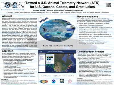 Toward a U.S. Animal Telemetry Network (ATN) for U.S. Oceans, Coasts, and Great Lakes Michael 1*  1*