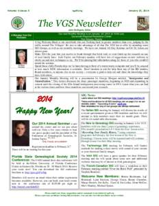 Volume: 6 Issue: 5  vgsfl.org January 15, 2014