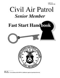 CAPP 7 (E) 15 February 1999 Civil Air Patrol Senior Member Fast Start Handbook