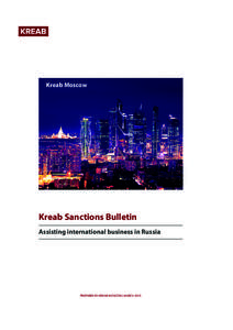 Kreab Moscow  Kreab Sanctions Bulletin Assisting international business in Russia  PREPARED BY KREAB MOSCOW | MARCH 2015