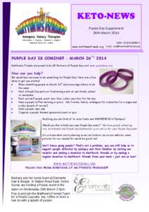 KETO-NEWS Purple Day Supplement 26th March 2014 MAIN : [removed]Email: [removed]