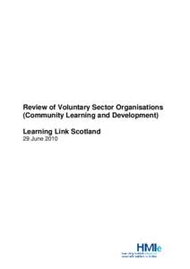 Review of Voluntary Sector Organisations  (Community Learning and Development) Learning Link Scotland