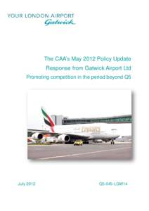 Attachment 1: Draft response to the CAA’s May 2012 Policy Update