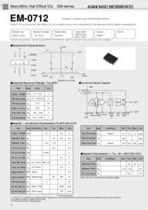 Monolithic Hall Effect ICs EM-series  EM-0712 Shipped in packet-tape reel(5000pcs/Reel)