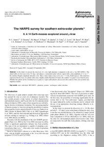 c ESO[removed]The HARPS survey for southern extra-solar planets