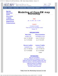 Modeling of Cryo-EM map Workshop - NCMI - Baylor College of Medicine - Houston, TX