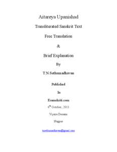 Microsoft Word - Aitareya Upanishad-TNS-Complete