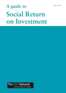 A guide to  Social Return A guide to on Investment