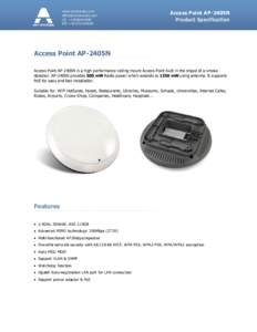 www.antamedia.com [removed] US +[removed]INT +[removed]Access Point AP-2405N