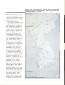 A map of Korea, 1952. The 38th parallel divides the peninsula in two, and after World War II, U.S. forces occupied the territory south of the line and the Soviet Union held the territory to the north. LC Geography and Ma