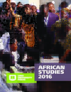 AFRICAN STUDIES 2016 TABLE OF CONTENTS SERIES
