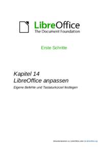 Erste Schritte  Kapitel 14 LibreOffice anpassen Eigene Befehle und Tastaturkürzel festlegen