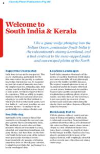 6  ©Lonely Planet Publications Pty Ltd Welcome to South India & Kerala