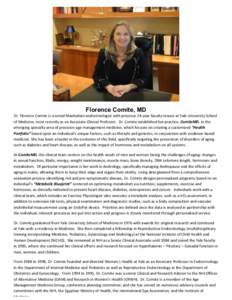 Dr Florence Comite Biography